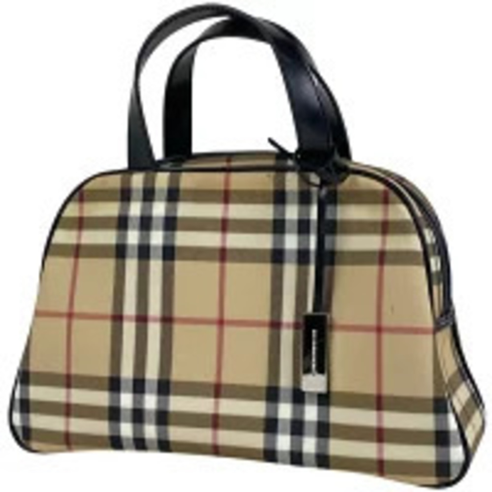 Burberry check handbag canvas beige